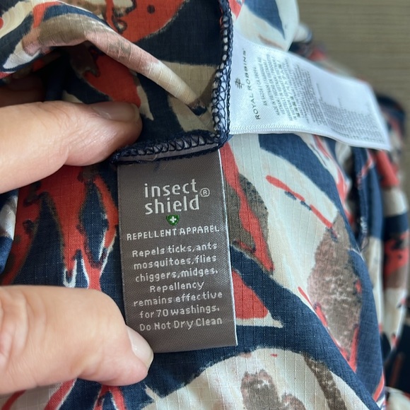 Royal Robbins Expedition Colorful Long Sleeve Button Shirt Insect Shield Large - Picture 8 of 9